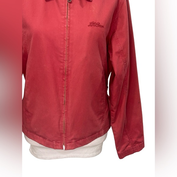 L.L. Bean Vintage Y2K Women's M P Red Jacket Logo Casual Chore Barn Coat READ - Picture 6 of 16
